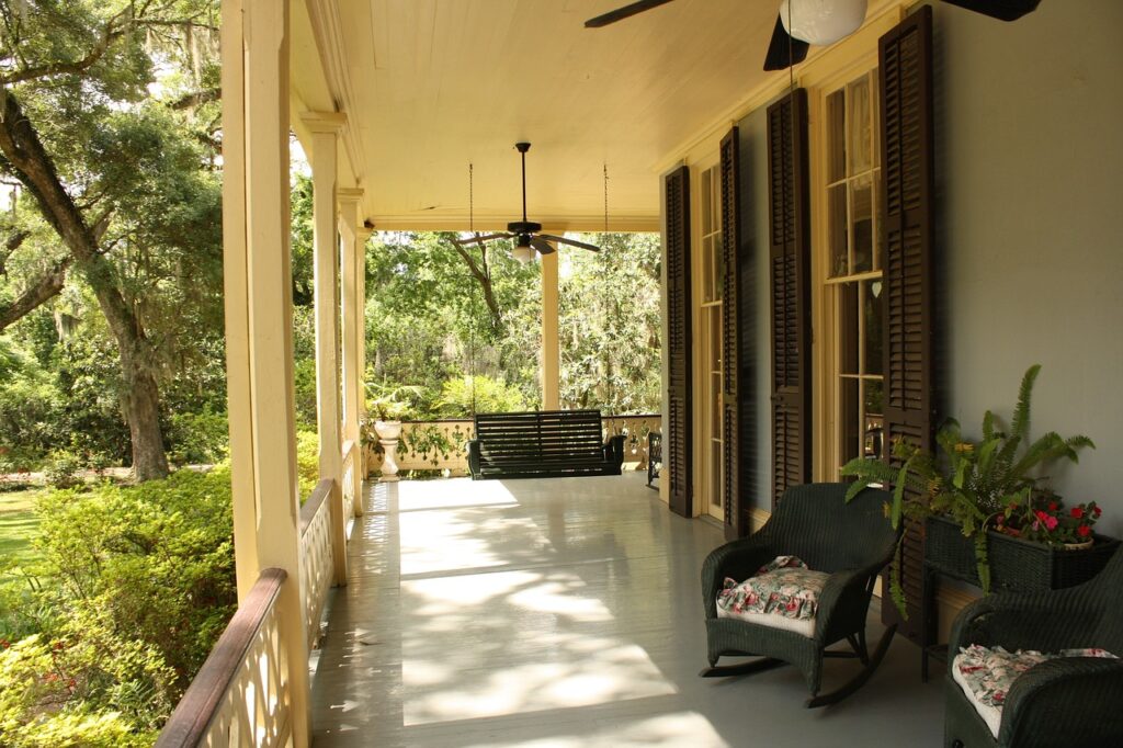 decorative. chairs on front porch